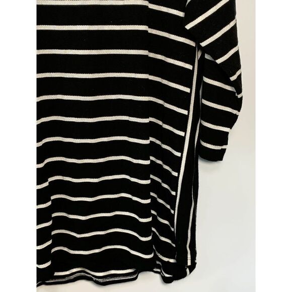 Chico's Women's Striped 3/4 Dolman Sleeve Round Neck Pullover T-Shirt 8/10 P - Picture 4 of 12